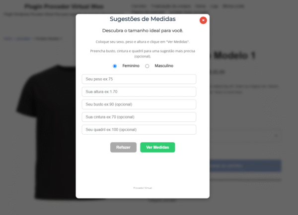 Provador Virtual Woo plugin para Wordpress / Woocommerce com sugestão de tamanhos baseado em AI para o Brasil - Imagem 3